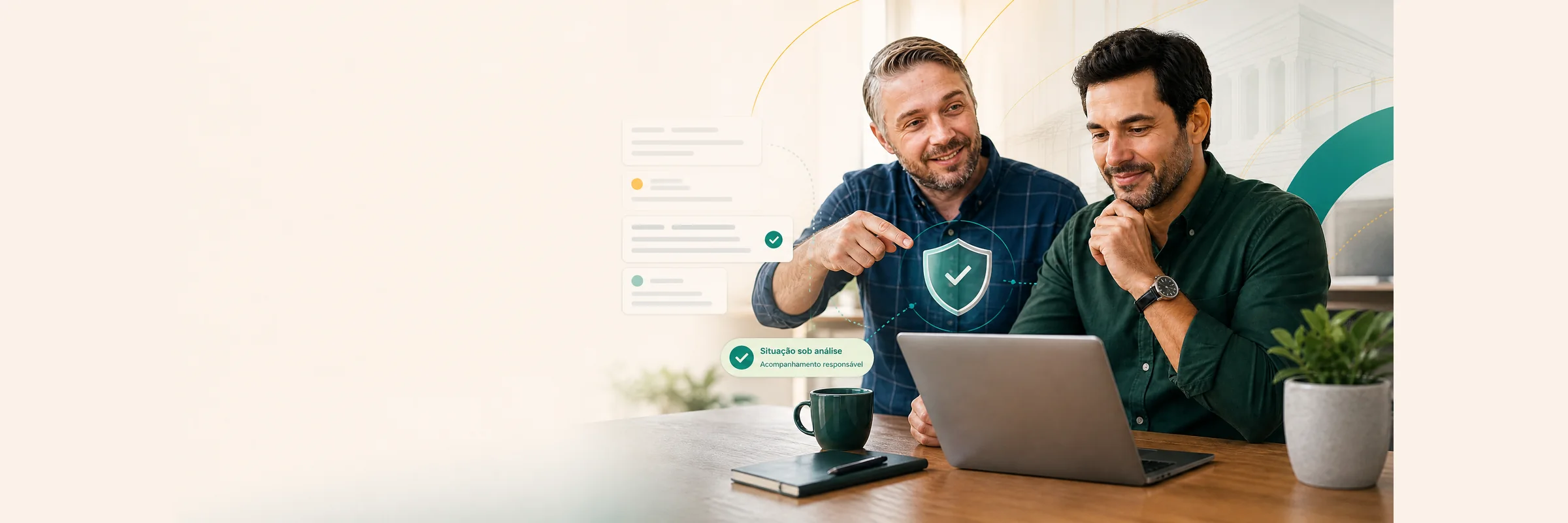 Profissionais analisando informações públicas e reputação digital